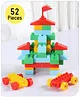 Babyhug Premium 52 Pcs Big Size Colorful Blocks| Toys Building and Construction Interlocking Jumbo Blocks with Big Building Storage Deluxe Bag| Educational and Learning Toy for Children| BIS Certified| Non-Toxic