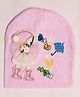 Kid-O-World Girl Patch Beanie Cap - Diameter 10cm - Light Pink-  Diameter 10cm