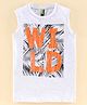 Spark Sleeveless Tee Text Print - White