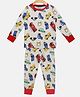 Little Marine Full Sleeves Cars Printed Night Suit - Grey