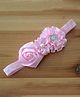 Bhoomi Collection Flowers With Rhinestone Headband - Light Pink