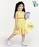Hola Bonita Sleeveless Frock Bird Print - Yellow