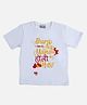 BownBee Half Sleeves Holi Hai Printed Tee - White