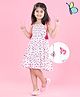 Hola Bonita Sleeveless Frock Butterfly Print - White