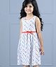 Hola Bonita Sleeveless Frock Butterfly Print - White
