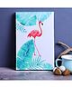 A Vintage Affair Tropical Flamingo Borderless Frame - Blue Pink 