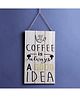 A Vintage Affair Good Coffee Wall Hanging Wooden Key Holder - White