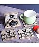 A Vintage Affair Coffee & Friends Wooden Coaster - Set of 6