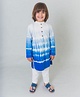 Tiber Taber Full Sleeves Tie & Dye Pattern Kurta - Blue