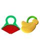 Ole Baby BPA Free Silicone Fruit Shape Teethers Pack of 2 - Yellow Red