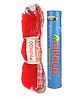 Hipkoo Badminton Combo Set 10 Shuttles With Net - Multicolor