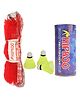 Hipkoo Badminton Combo Set 3 Shuttles With Net - Multicolor