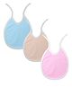Brandonn Solid Color Bibs Cum Apron Set of 3 - Blue Pink