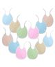 Brandonn Solid Color Bibs Cum Apron Set of 12 - Multicolor