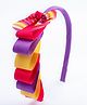 Ribbon candy Striped Bow Hairband - Multicolour