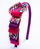 Ribbon candy Flower Print Hairband With Sparkles - Purple
