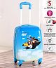 Babyhug Kid's Expandable Trolley Bag Aeroplane Print Blue - 18 Inches| Shock Resistant| Telescopic Handle| Water Resistant| Easy Zipper Closure| Durable Wheels