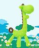 Mastela Giraffe Shape Silicone Teether - Green