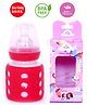 The Little Lookers Glass Feeding Bottle With Silicone Warmer Cover Red - 60 ml