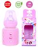 The Little Lookers Glass Feeding Bottle With Silicone Warmer Cover Pink - 60 ml
