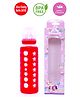 The Little Lookers Glass Feeding Bottle With Silicone Warmer Cover Red - 240 ml