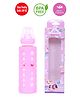 The Little Lookers Glass Feeding Bottle With Silicone Warmer Cover Pink - 240 ml