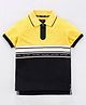 Indian Terrain Half Sleeves Color Blocked Tee - Yellow