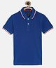 Indian Terrain Half Sleeves Collared Tee - Blue
