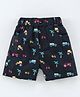 Jash Kids Knee Length Shorts Vehicle Print - Navy Blue