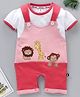 Little Folks Dungaree with Half Sleeves Tee - Pink