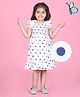 Hola Bonita Puff Sleeves Polka Dot Frock - White
