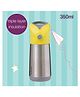 b.box Insulated Straw Sipper Drink Water Bottle 350ml - Lemon Sherbet Yellow Grey
