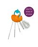 b.box 5-in-1 Cleaning Brush Set for Bottles lids and Straws - Orange