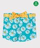 Nino Bambino 100% Organic Cotton Flower Printed Shorts - Aqua Sky