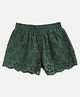 Cherry Crumble by Nitt Hyman Schiffli Embroidery Playful Shorts - Green