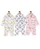 The Mom Store Combo Of 3 Full Sleeves Unicorn Print Night Suit  - Multicolor