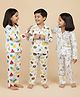The Mom Store Combo Of 3 Full Sleeves Print Night Suit  - Multicolor