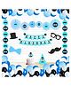 Untumble Little Man Paper Fan Party Decoration Kit Blue - Pack of 90