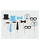 Untumble Little Man Theme Photo Booth Prop Blue - 12 Pieces 
