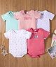 Kookie Kids Half Sleeves Onesies Pack of 5 - Multicolor