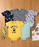 Kookie Kids Half Sleeves Onesies Pack of 5 - Multicolor