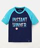 Jockey Half Sleeves Instant Winner Text Print T-Shirt - Blue