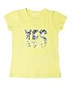 Funkrafts Half Sleeves Yes Sequined Tee - Yellow