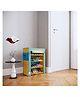 Fabura 4 Shelved Shoe Rack with Flap Cover - Yellow