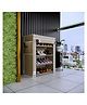 Fabura 4 Shelved Shoe Rack with Flap Cover - Beige