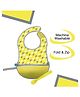 b.box Travel Bib and Soft Chewy spoon Set with Food Catcher Pocket - Yellow