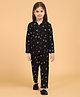 Piccolo Full Sleeves Star Print Night Suit - Black