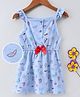 Niomoda Flutter Sleeves Frock Watermelon Print - Blue