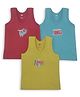 Zero Sleeveless Vest Helicopter Print Pack of 3 - Multicolor