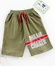 Ojos Shorts Printed - Olive Green